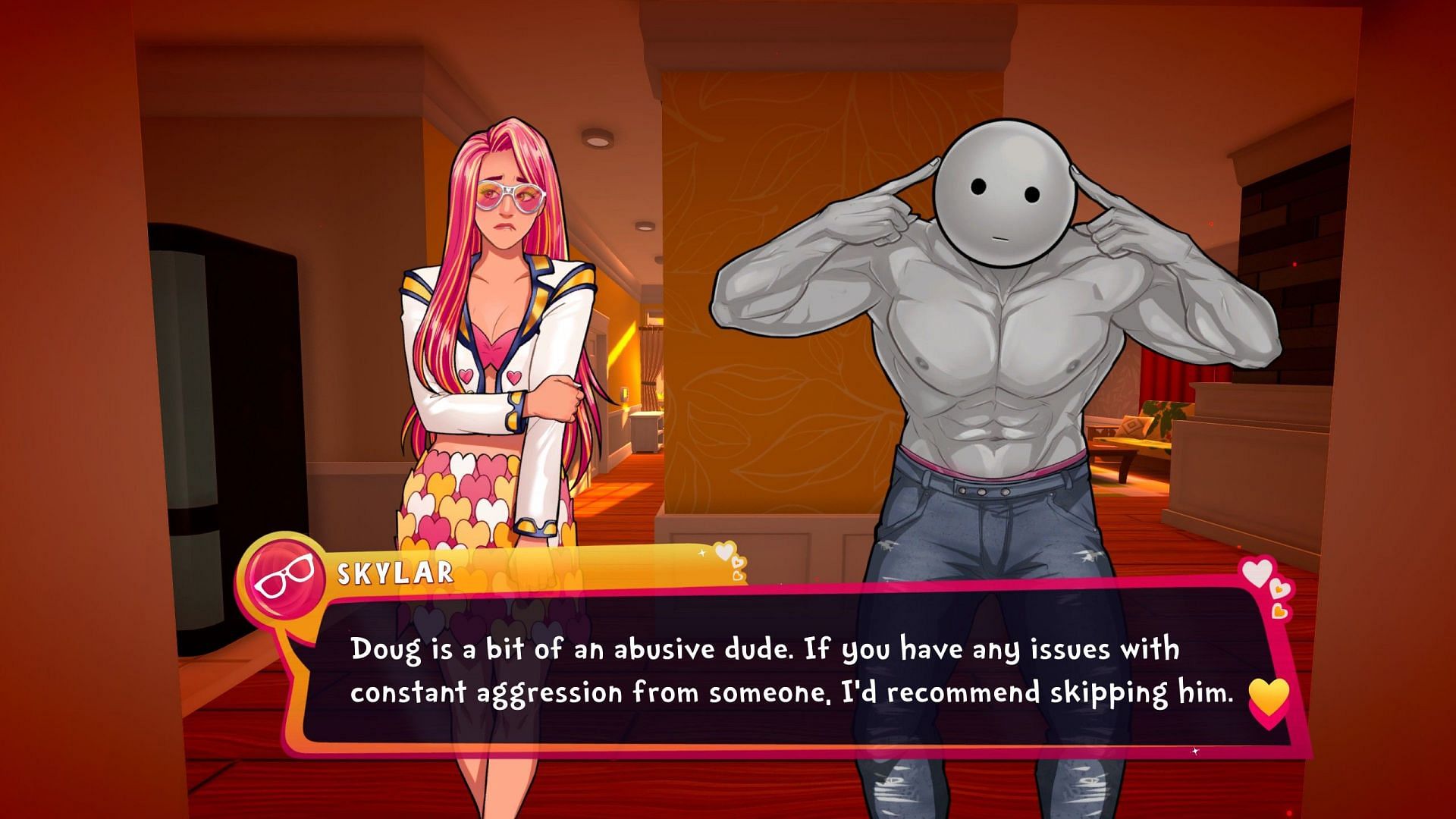 Content Aware notifies players of sensitive topics beforehand (Image via Team17)